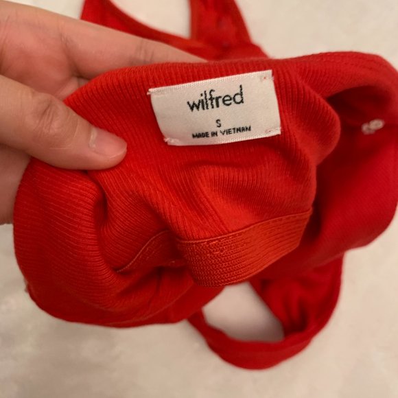 LIKE NEW Aritzia Wilfred Halter Open Back Bodysuit Size Small - Picture 6 of 7